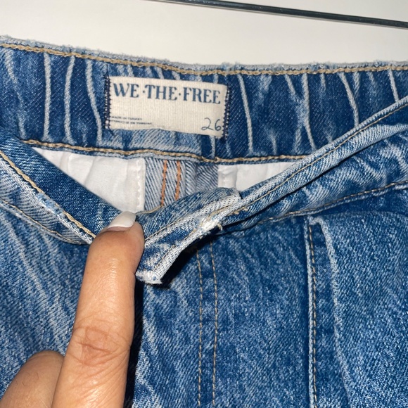 FREE PEOPLE WE THE FREE Marx Slouchy Cargo Denim Baggy Utility Jean Size 26 - Picture 6 of 14